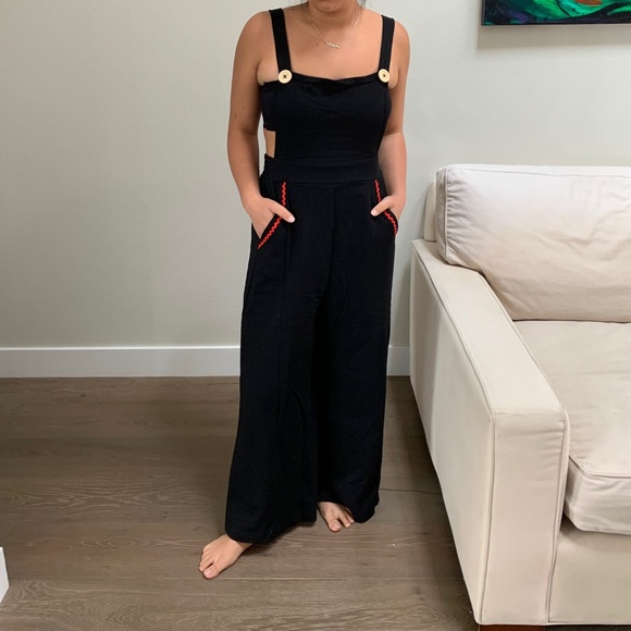 TeeBerry & Weave Apron Front Wide Leg Jumpsuit - Picture 12 of 16